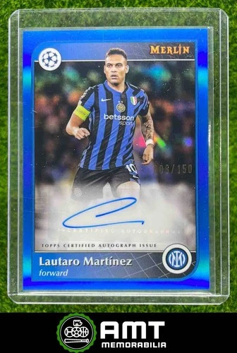 Lautaro Martinez 2024 Topps Merlin Chrome Blue /150