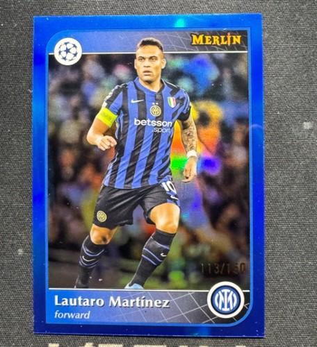 Lautaro Martinez 2024 Topps Merlin Chrome Blue Refractor /150