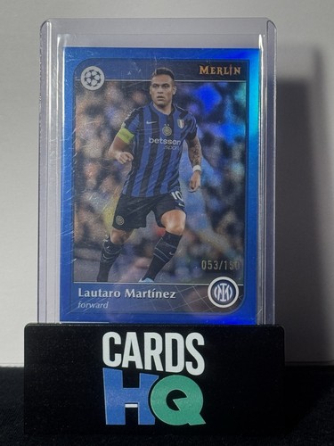 Lautaro Martinez 2025 Topps Merlin Chrome Blue Refractor /150