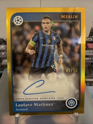 Lautaro Martinez 2024 Topps Merlin Chrome Gold /50