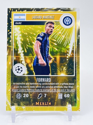 Lautaro Martinez 2024 Topps Merlin Chrome Gold /50