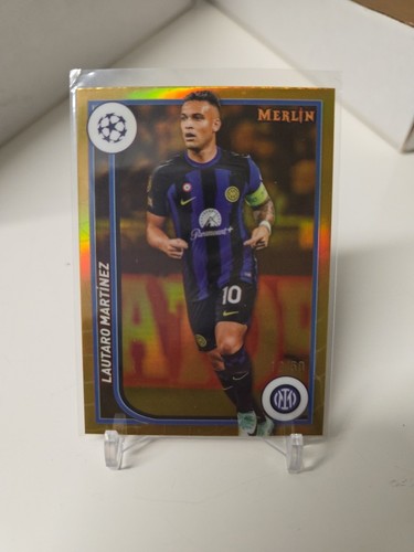 Lautaro Martinez 2023 Topps Merlin Chrome Gold Refractor /50