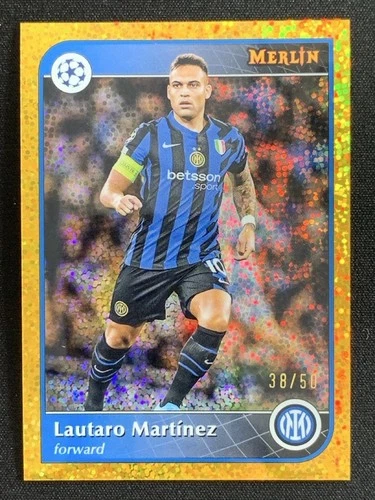 Lautaro Martinez 2024 Topps Merlin Chrome Gold Refractor /50
