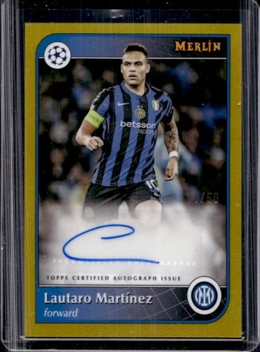 Lautaro Martinez 2024 Topps Merlin Chrome Gold Refractor /50