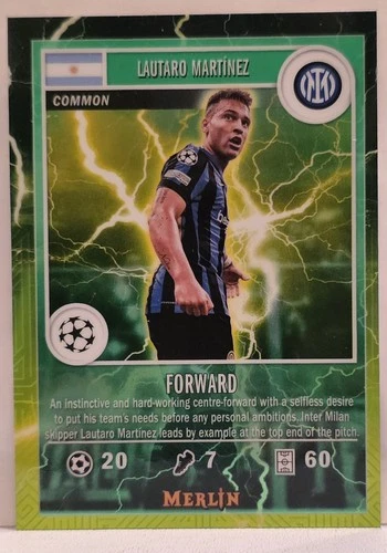 Lautaro Martinez 2024 Topps Merlin Chrome Green