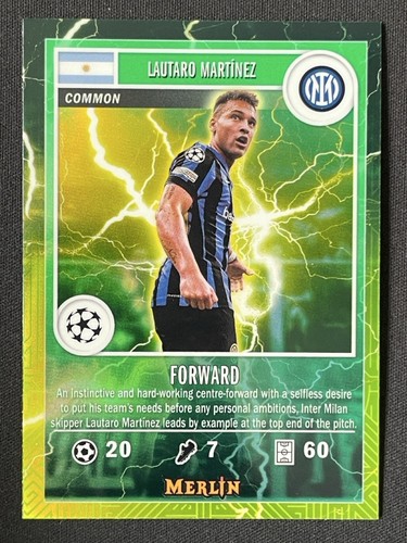 Lautaro Martinez 2024 Topps Merlin Chrome Green Lighting