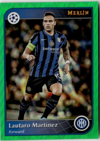 Lautaro Martinez 2025 Topps Merlin Chrome Green Refractor /99