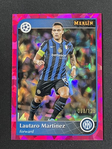 Lautaro Martinez 2024 Topps Merlin Chrome Magenta Atomic Refractor /125