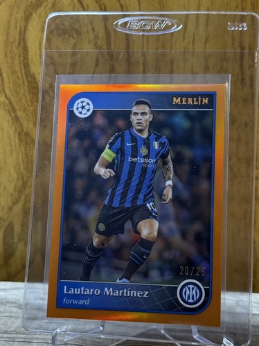 Lautaro Martinez 2025 Topps Merlin Chrome Orange Refractor /25