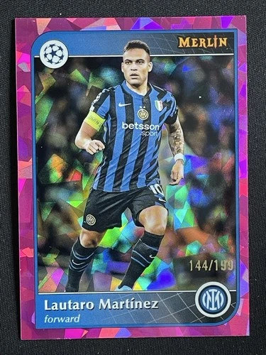 Lautaro Martinez 2024 Topps Merlin Chrome Pink Atomic Refractor /199