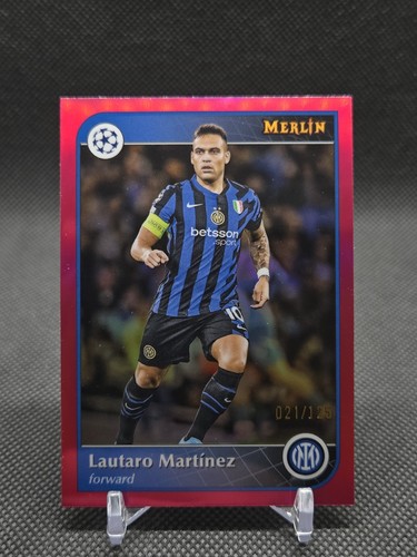 Lautaro Martinez 2024 Topps Merlin Chrome Pink Refractor /125