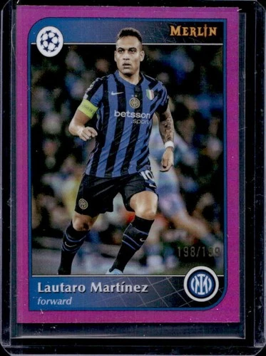 Lautaro Martinez 2024 Topps Merlin Chrome Pink Refractor /199