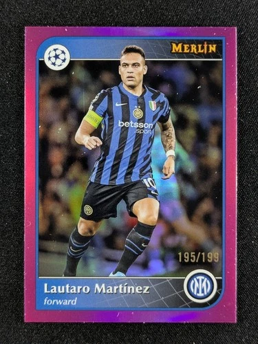 Lautaro Martinez 2024 Topps Merlin Chrome UEFA Pink Refractor /199