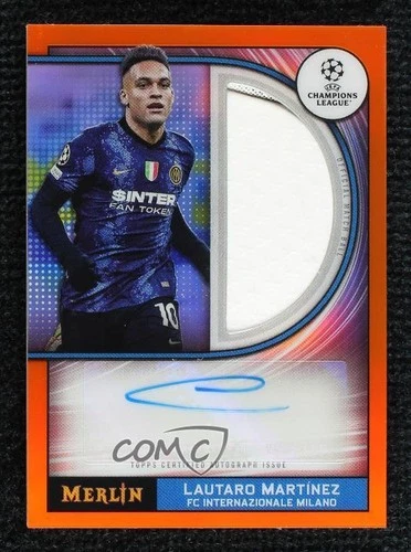 Lautaro Martinez 2021 Panini Merlin Collection Orange Refractor /25