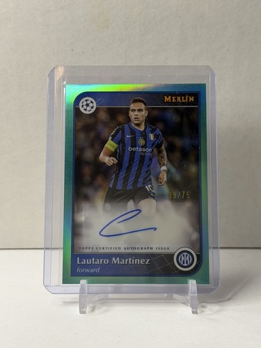 Lautaro Martinez 2024 Topps Merlin UEFA Club Competitions Aqua Teal /75