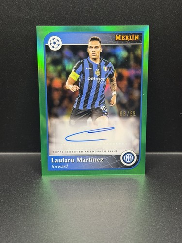 Lautaro Martinez 2024 Topps Merlin UEFA Green Refractor /99