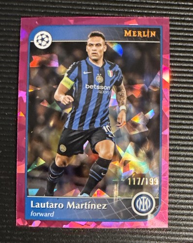 Lautaro Martinez 2024 Topps Merlin UEFA Pink Atomic Refractor /199