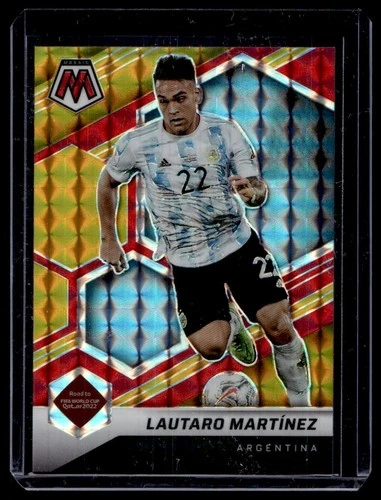 Lautaro Martinez 2021 Panini Mosaic Red and Gold /88
