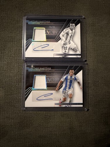Lautaro Martinez 2024 Panini Noir 34/99 and 25/99