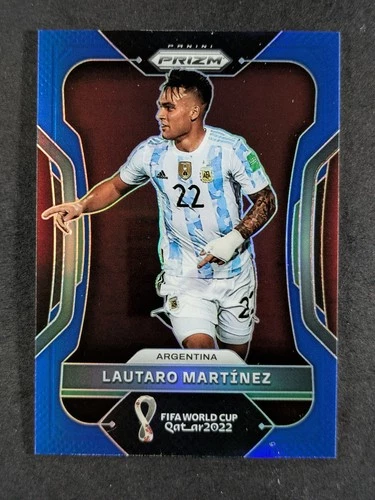 Lautaro Martinez 2022 Panini Prizm World Cup Blue Prizm /299