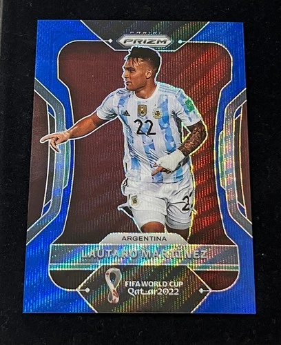 Lautaro Martinez 2022 Panini Prizm World Cup Blue Wave Prizm /199