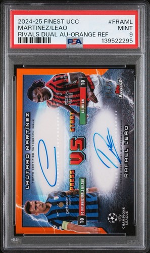 Lautaro Martinez / Rafael Leao 2024 Topps Finest /25
