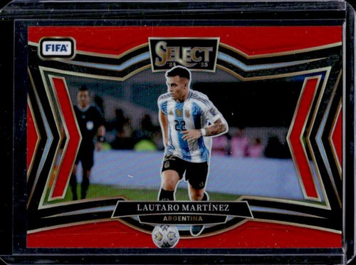Lautaro Martinez 2024 Panini Select FIFA Field Red