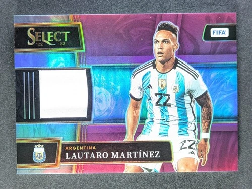Lautaro Martinez 2023 Panini Select FIFA Purple Prizm 6/49
