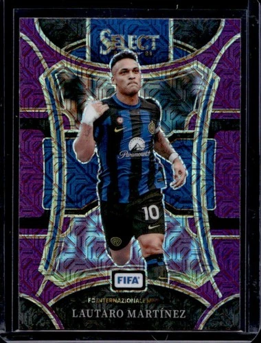 Lautaro Martinez 2024 Panini Select Purple Mojo Prizm #136
