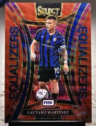 Lautaro Martinez 2024 Panini Select Red Wave Prizm /49