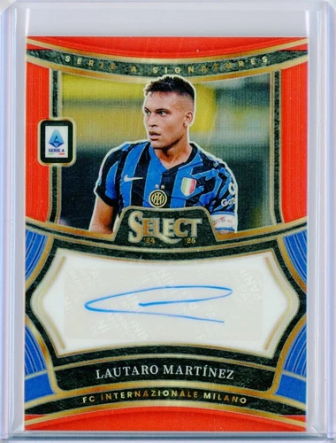 Lautaro Martinez 2024 Panini Select Serie A Red Prizm