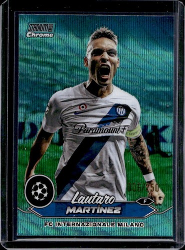 Lautaro Martinez 2023 Topps Stadium Club Chrome Aqua Wave Refractor /250