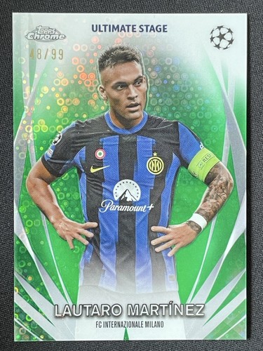 Lautaro Martinez 2023 Topps UCC Ultimate Stage Chrome Green /99