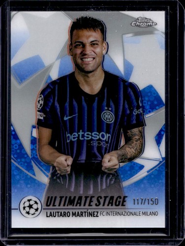 Lautaro Martinez 2025 Topps UEFA Chrome Blue Refractor /150