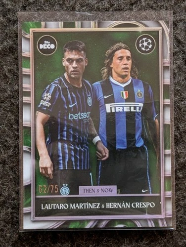 Lautaro Martínez and Hernán Crespo 2025 Topps Deco /75