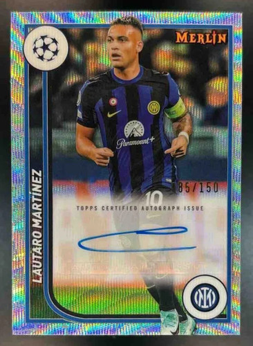 Lautaro Martínez 2023 Topps Cromo Merlín UEFA Club Wave /150
