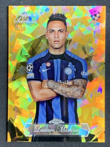 Lautaro Martínez 2022 Topps Cromo Zafiro Oro /50