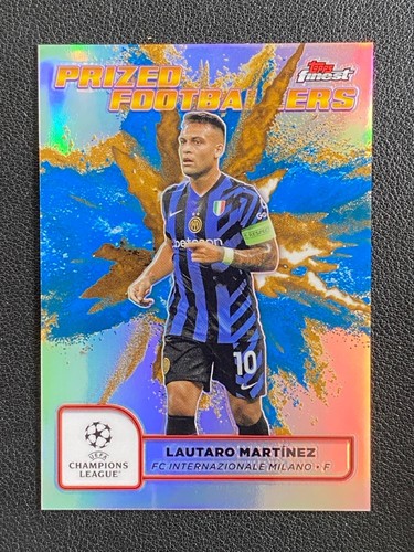 Lautaro Martínez 2024 Topps Finest Blue Gold