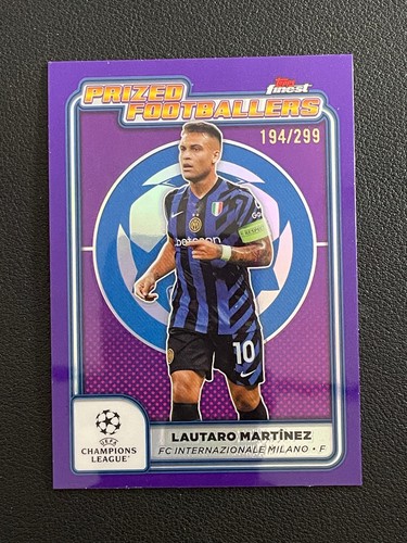 Lautaro Martínez 2024 Topps Mejores Futbolistas Premiados UEFA Purple /299