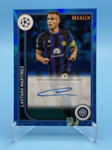 Lautaro Martínez 2023 Topps Merlin Chrome Blue /75