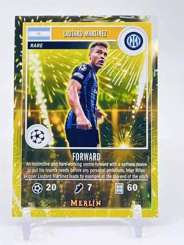 Lautaro Martínez 2024 Topps Merlin Chrome Gold /50