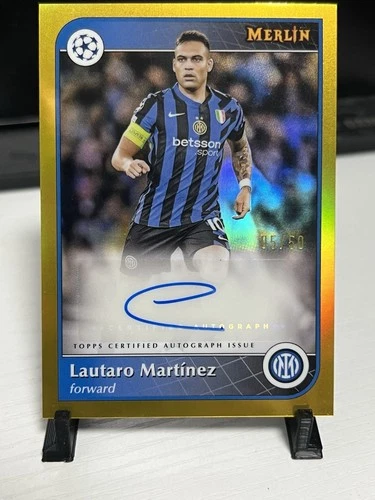 Lautaro Martínez 2024 Panini Merlin Chrome Gold /50