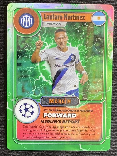 Lautaro Martínez 2023 Topps Merlin Chrome Green