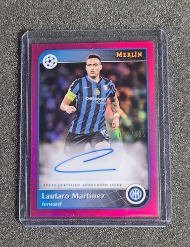 Lautaro Martínez 2024 Topps Merlin Chrome Magenta /125