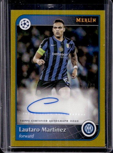 Lautaro Martínez 2024 Topps Merlin Chrome UEFA Gold Refractor /50