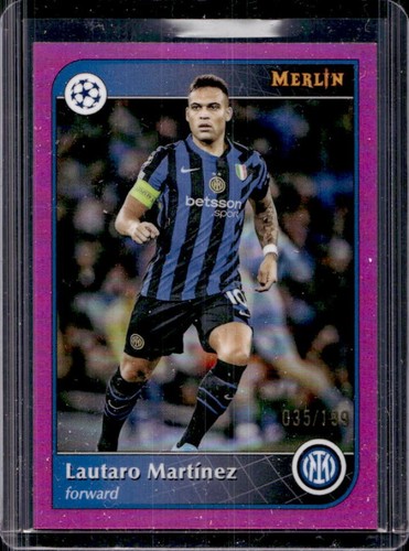 Lautaro Martínez 2024 Topps Merlin Chrome UEFA Pink Refractor /199