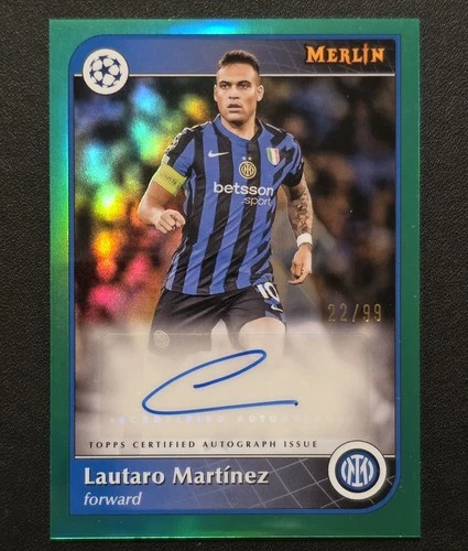 Lautaro Martínez 2024 Topps Merlin Chrome Verde /99