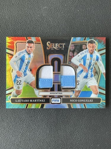 Lautaro Martínez, Nico Gonzalez 2024 Panini Select FIFA Tie-Dye /25