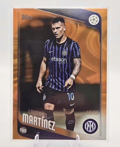Lautaro Martínez 2025 Topps UCC Naranja Gota de Lluvia Refractor /25