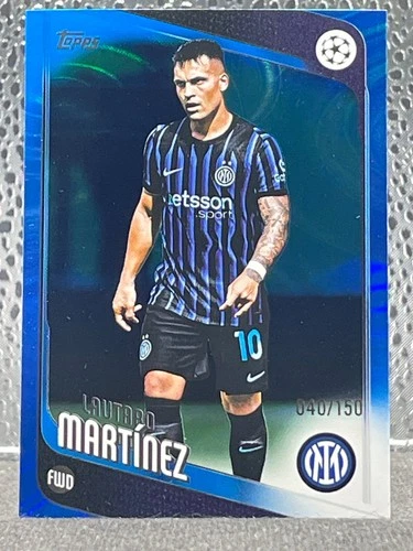 Lautaro Martínez 2025 Topps UEFA Club Competition Blue Raindrops /150